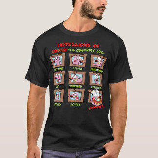 Courage The Cowardly Dog Courage Expressions Box U T-Shirt