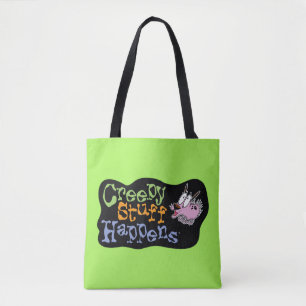 Courage the Cowardly Dog Creepy Stuff Happens Tote Bag