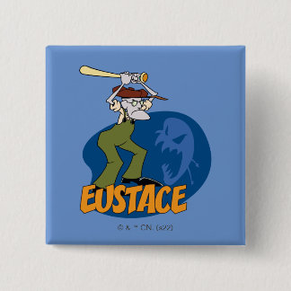Courage the Cowardly Dog | Eustace Graphic 15 Cm Square Badge