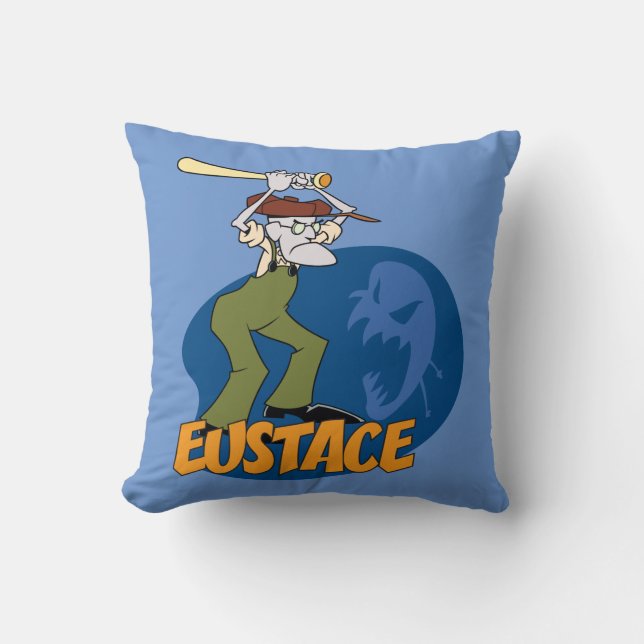 Courage the Cowardly Dog | Eustace Graphic Cushion (Front)