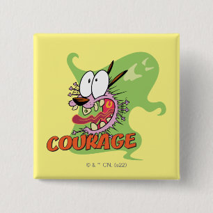 Courage the Cowardly Dog   Ghost Graphic 15 Cm Square Badge