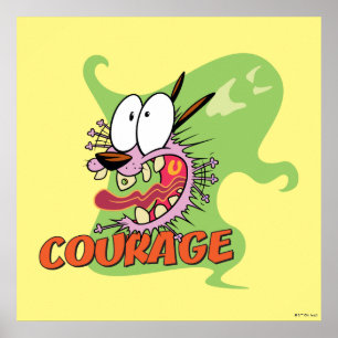 Courage the Cowardly Dog Ghost Graphic Poster