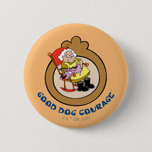 Courage the Cowardly Dog   Good Dog Courage 6 Cm Round Badge