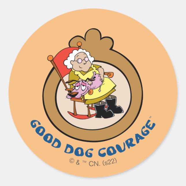 Courage the Cowardly Dog | Good Dog Courage Classic Round Sticker (Front)