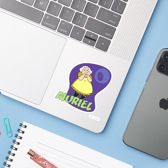 Courage the Cowardly Dog | Muriel Graphic (Laptop w/ iPhone)