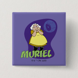 Courage the Cowardly Dog   Muriel Graphic 15 Cm Square Badge