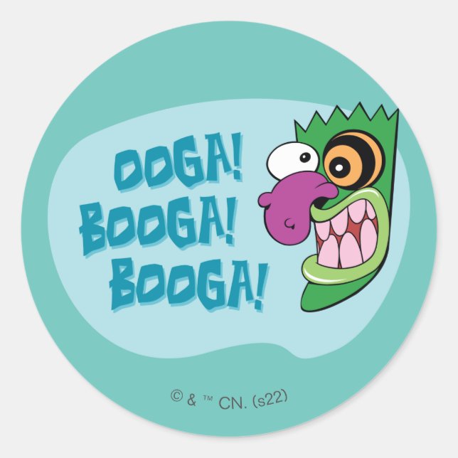 Courage the Cowardly Dog | Ooga Booga Booga! Classic Round Sticker (Front)