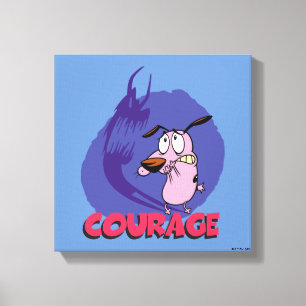 Courage the Cowardly Dog Shadow Graphic Canvas Print