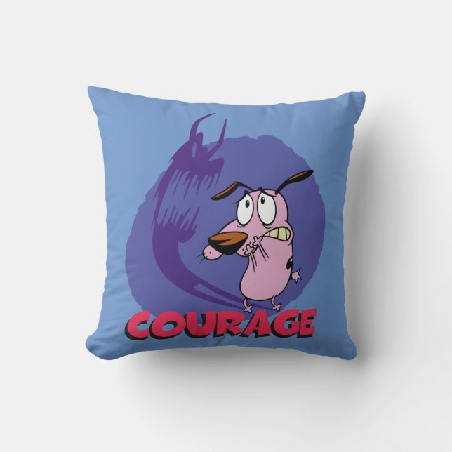 Courage the Cowardly Dog | Shadow Graphic Cushion (Front)