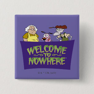 Courage the Cowardly Dog   Welcome To Nowhere 15 Cm Square Badge