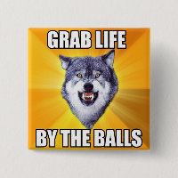 Courage Wolf Button