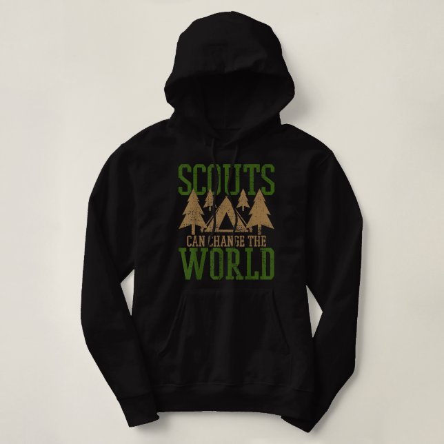Courageous Passion Scout Scouts Camp Leader Hiking Hoodie (Design Front)