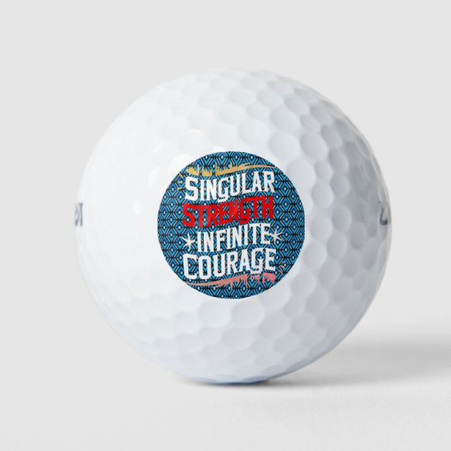 Courageous Quotes to Ignite Boundless Bravery Golf Balls (Front)