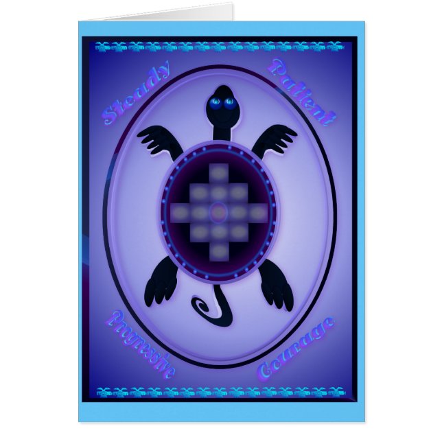 Courageous Turtle - lettered Card (Front)
