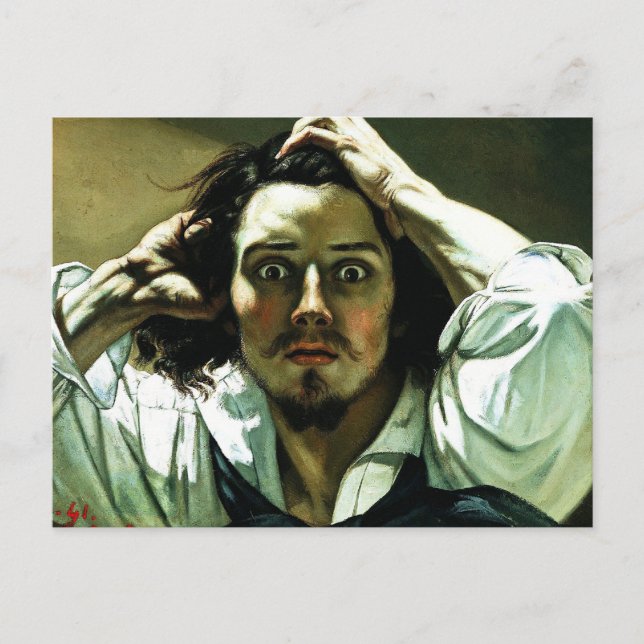 Courbet The Desperate Man Postcard (Front)