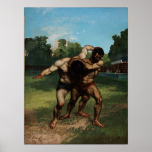 Courbet - The Wrestlers Poster