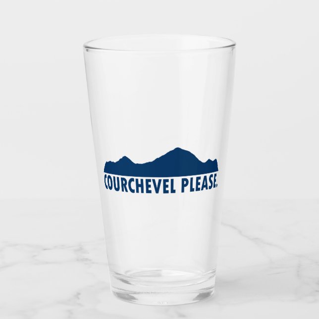 Courchevel France Please Glass (Front)