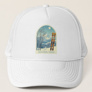 Courchevel France ski holiday clothing Trucker Hat