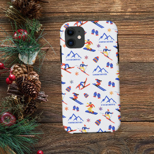 Courchevel France Ski Snowboard Pattern iPhone 11 Case