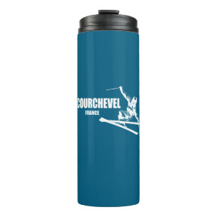 Courchevel France Skier Thermal Tumbler