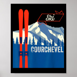 Courchevel ski - courchevel mountain skiing  poster