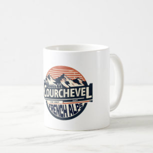 Courchevel ski resort in the french alps gifts coffee mug