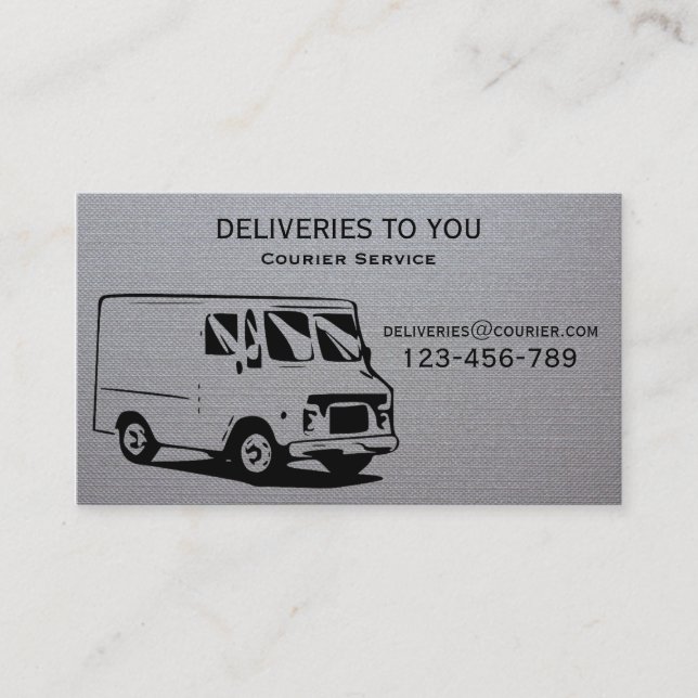 Courier Delivery freelance service Business Card (Front)