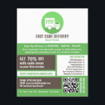 Courier Delivery Logo, Courier Service Advertising Flyer<br><div class="desc">Courier Delivery Logo,  Courier Service Advertising Flyer by The Business Card Store.</div>