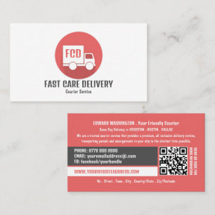 Courier Delivery Logo, Courier Service Business Card