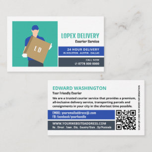 Courier Delivery Man, Courier Service Business Card