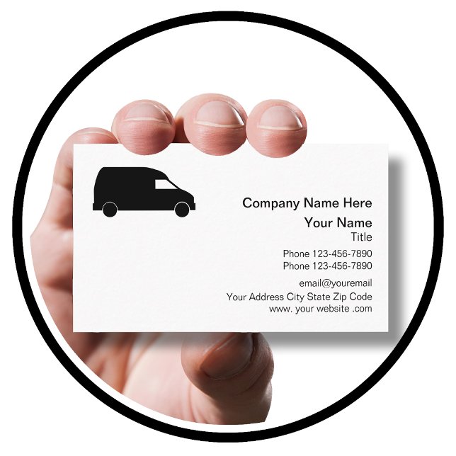 Courier Delivery Van Design Business Card (Creator Uploaded)