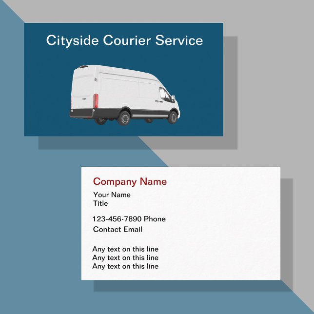 Courier Service Two Side Business Cards (Creator Uploaded)