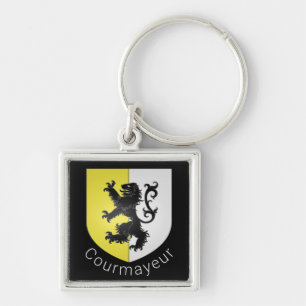 Courmayeur coat of arms, Val d'Aosta Key Ring