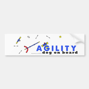 Course Agility dog on Board Bumper Sticker