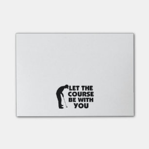 Course Be With You Golfing Post-it Notes