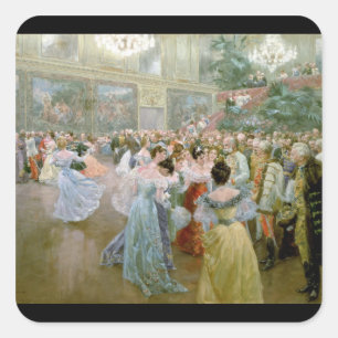 Court Ball at the Hofburg, 1900 Square Sticker