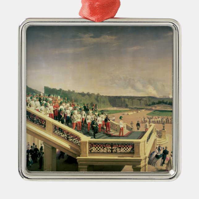 Court banquet in the Gardens of Schonbrunn Palace Metal Ornament (Front)