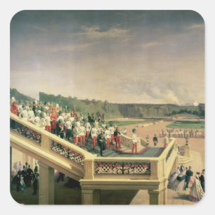 Court banquet in the Gardens of Schonbrunn Palace Square Sticker