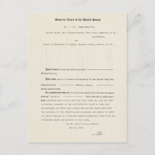 Court Case Brown v. Board of Education of Topeka Postcard