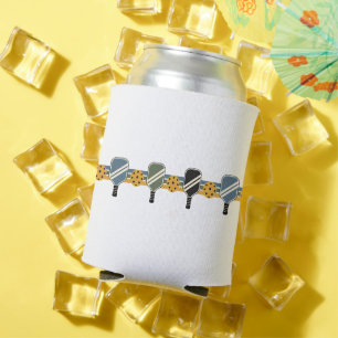 Court Cooler Pattern Pickleball Gift Can Cooler