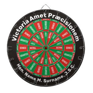 Court Decision Dartboard