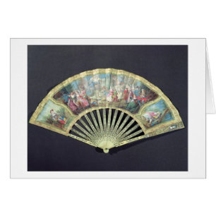 Court Fan, French, 18th century  (ivory and w/c on