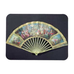 Court Fan, French, 18th century (ivory and w/c on Magnet