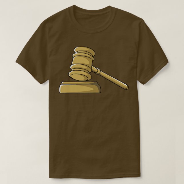 Court Gavel Judge Trial Judges Lawyer T-Shirt (Design Front)