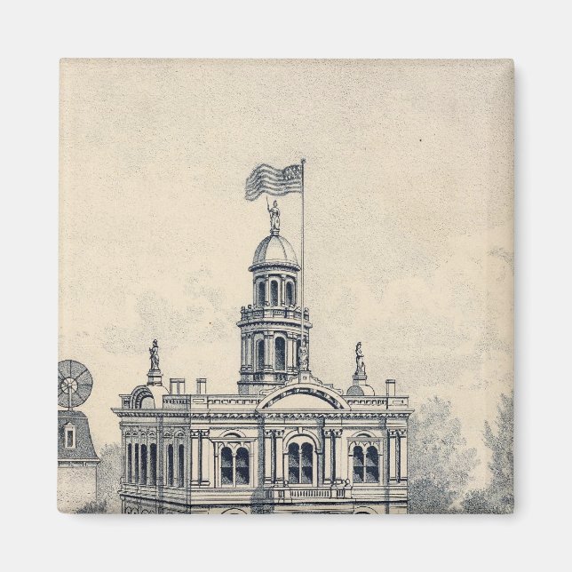 Court House, Fresno Magnet (Front)