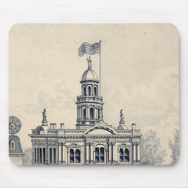 Court House, Fresno Mouse Pad (Front)
