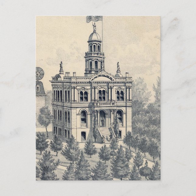 Court House, Fresno Postcard (Front)