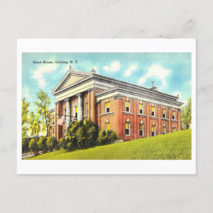 Court House in Corning, New York, Vintage Travel Postcard