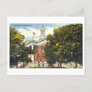 Court House in Lewisburg, Pennsylvania, Vintage Postcard