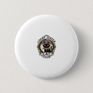 Court Jester Cat Funny Cat Lover Design - Court Je 6 Cm Round Badge